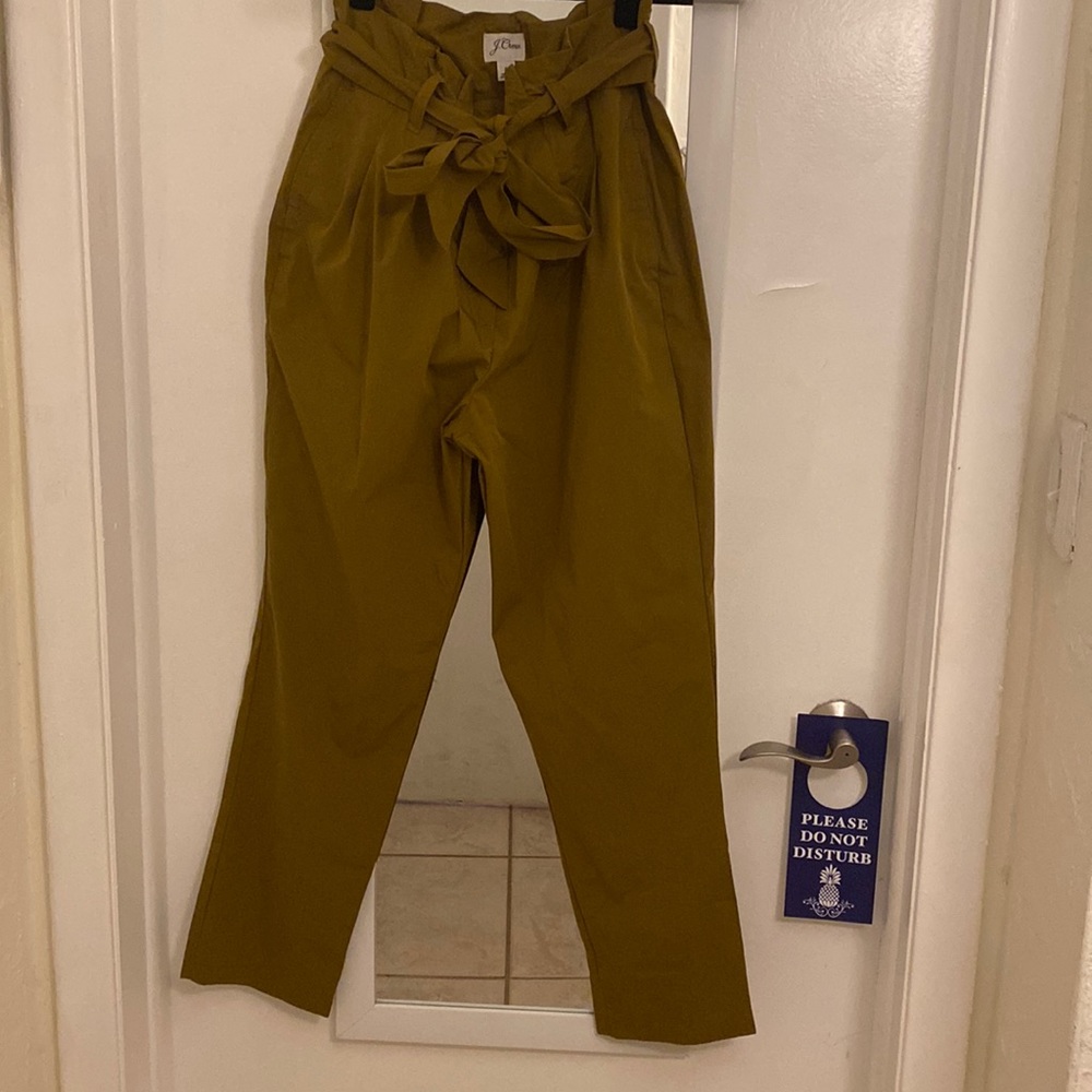 J.CREW TAPERED PAPER-PANT IN COTTON POPLIN